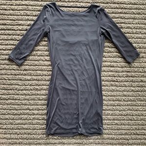 Topshop Grey Metallic Dress